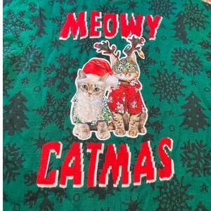 Party Sweater Dec 25th Ugly Christmas Size 2XL Cat Meowy Catmas Unisex Festive